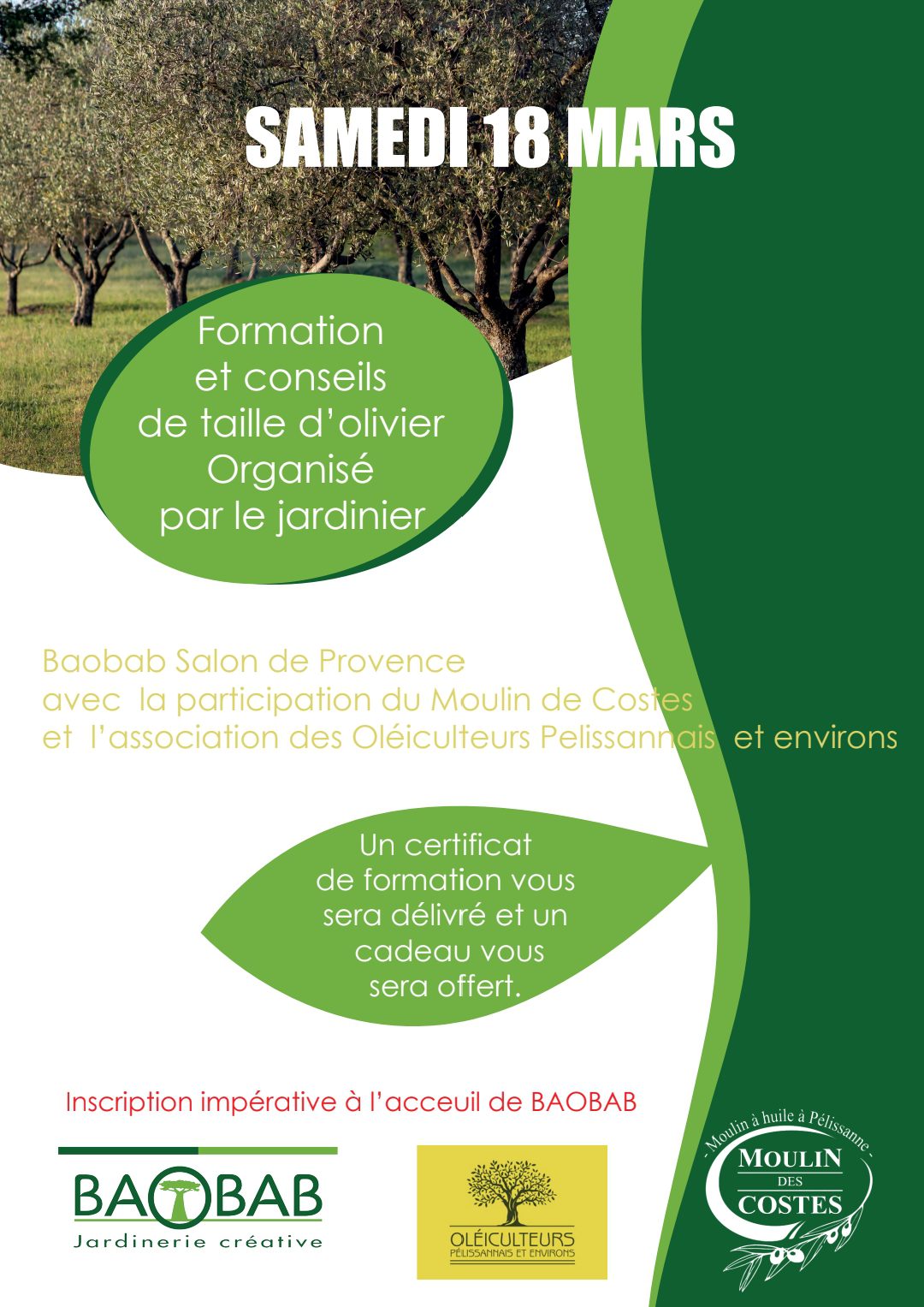 18 mars 2023 : formation de taille à Baobab Salon de Provence